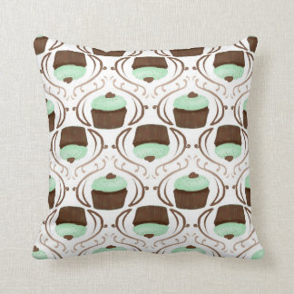 Mint Green Chocolate Cupcake Pillow