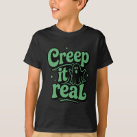 Mint Green Creep It Real Pastel Groovy Ghost