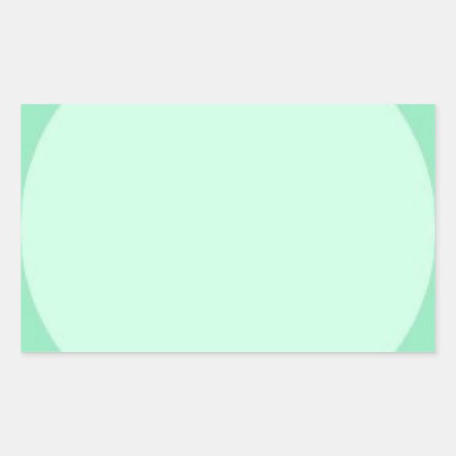 Mint Green Custom Elegant Colour Blank Template Rectangular Sticker (Front)
