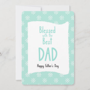 Mint Green Daisy Best Dad Card
