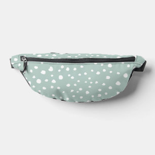 Mint Green Dalmatian Spots, Dalmatian Dots, Dotted Bum Bags