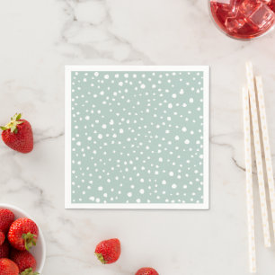 Mint Green Dalmatian Spots, Dalmatian Dots, Dotted Napkin
