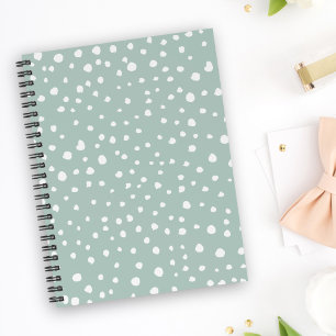 Mint Green Dalmatian Spots, Dalmatian Dots, Dotted Planner