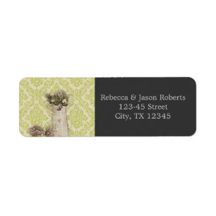 mint green damask floral lavender country wedding