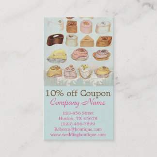 mint green dessert cookies candy chocolate discount card