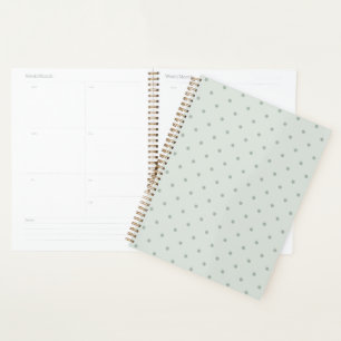Mint Green Dots Planner
