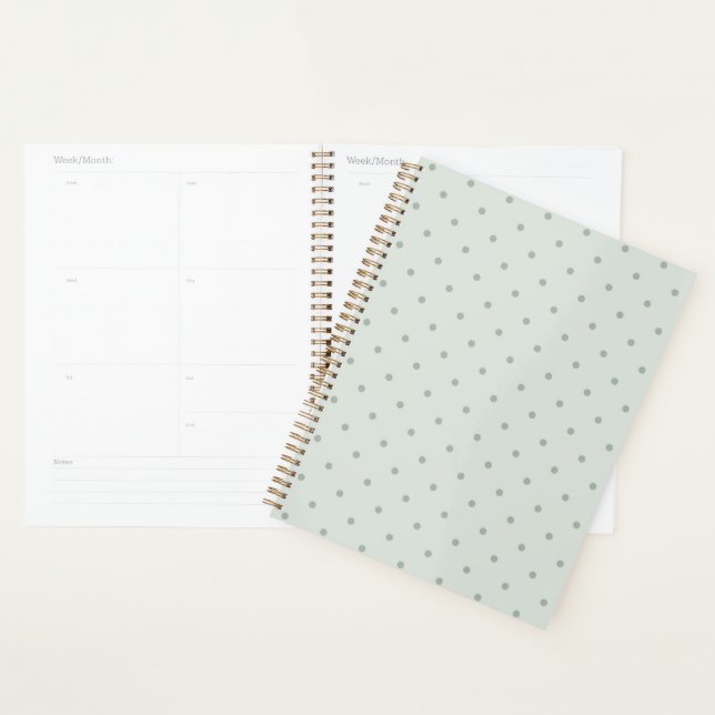 Mint Green Dots Planner (Display)