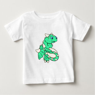 Mint Green Dragon by Carrie Michael Baby T-Shirt