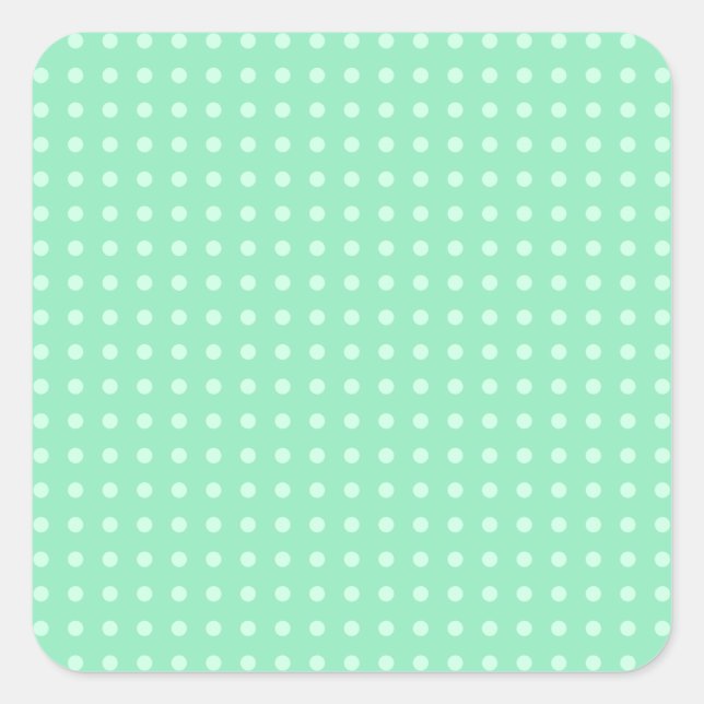 Mint Green Elegant Colour Template Blank Modern  Square Sticker (Front)