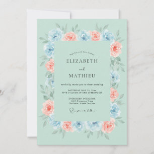 Mint Green Ethereal Summer Wedding Invitation