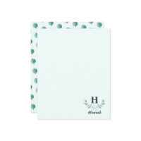 Mint Green Eucalyptus Branches Letter Monogram