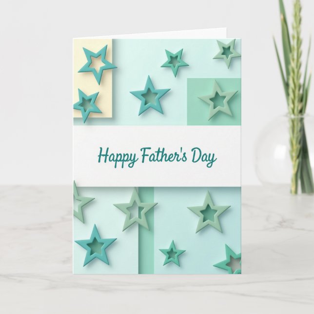 Mint Green Fathers Day Card (Front)