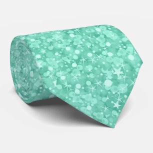 Mint-Green Faux Glitter & Sparkles Tie
