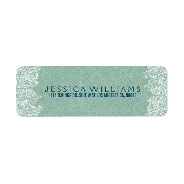 Mint-Green Faux Line White Paisley Lace 2 (Front)