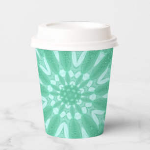 Mint Green Faux Tulle Design Paper Cups