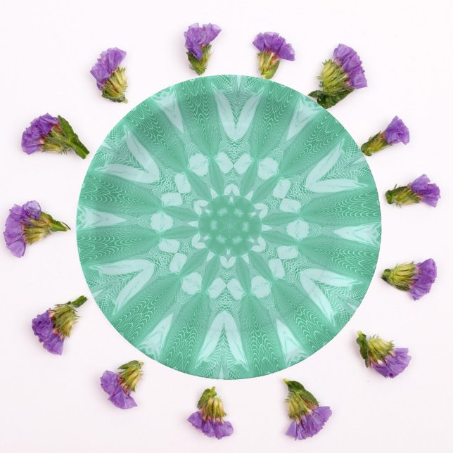 Mint Green Faux Tulle Design Paper Plate (Creator Uploaded)