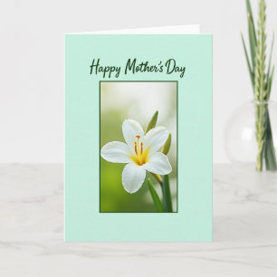 Mint Green Floral Mothers Day Card