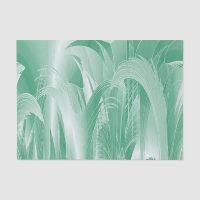 Mint Green Foliage Tissue Paper (Front)