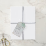 Mint Green Frosted Gold Save The Date with Photo Gift Tags<br><div class="desc">Ombre Mint Green Frosted Gold Foil Watercolor Wedding Design with hand painted watercolor wash fading to White background texture. A Chic and Modern Look for a Spring or Winter wedding, with soft pastel colour palette : Aqua Teal & Gold faux foil veins and details, and a modern trendy brush Script...</div>