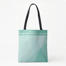 Mint Green Geometric Triangles Personalised