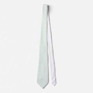 Mint Green Gingham Pattern Ties For Men
