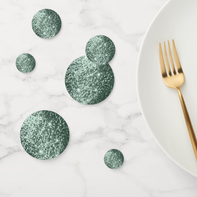 Mint Green Glitter Confetti (Group)