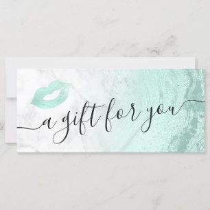 Mint green glitter lips marble makeup artist