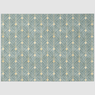 Mint Green,gold,Art Deco pattern,vintage,retro ,Me Tissue Paper