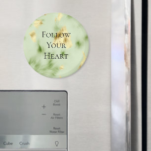 Mint Green Gold Cowhide Magnet