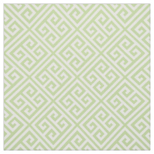 Mint Green Greek Key Fabric