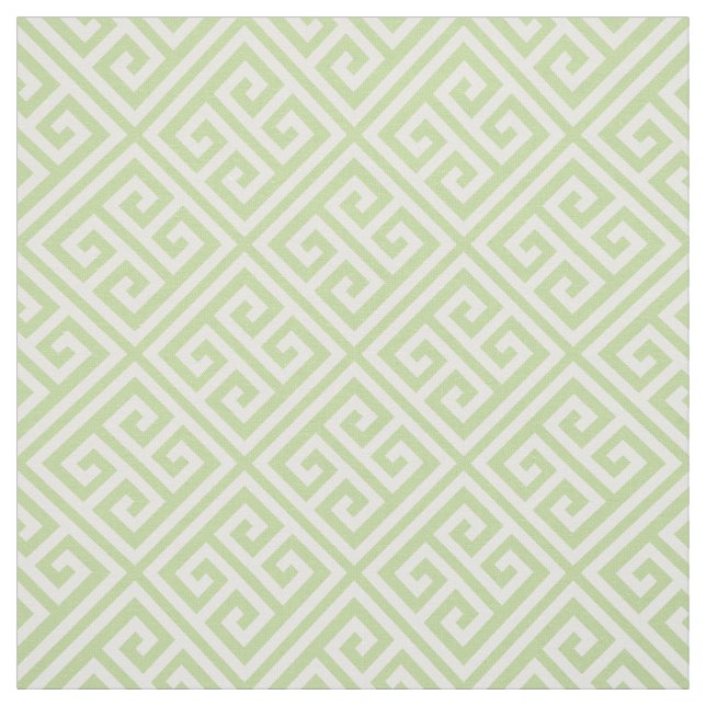Mint Green Greek Key Fabric (Swatch)