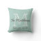 Mint Green Grey White Family Monogram