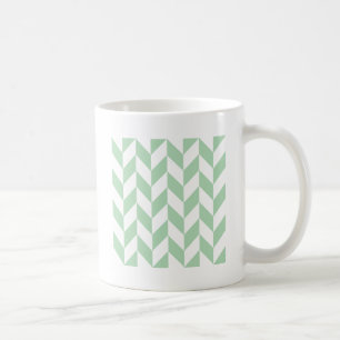 Mint Green Herringbone Coffee Mug