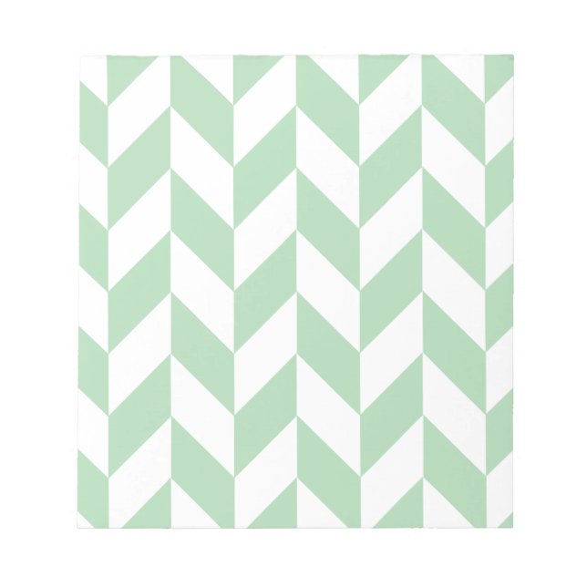 Mint Green Herringbone Notepad (Front)