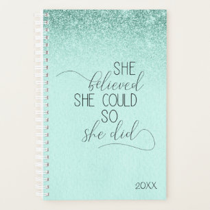 Mint Green Inspirational Woman Planner