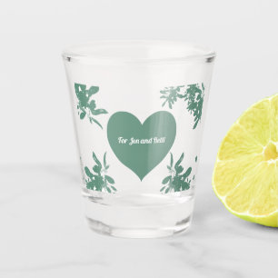 Mint Green Ivy Shot Glass