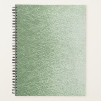 Mint Green Leather Planner