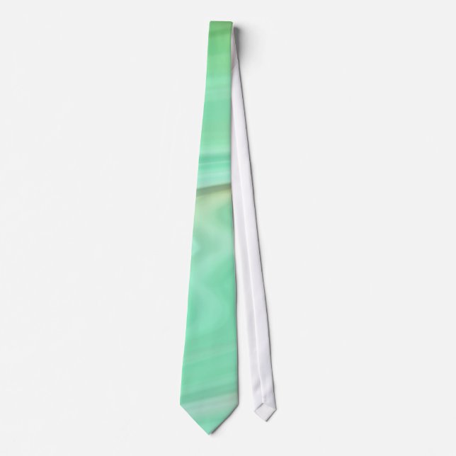 Mint Green Marble – Elegant Abstract Pattern  Tie (Front)
