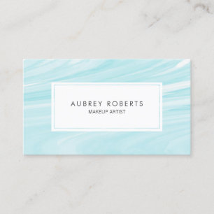 Mint Green Marble Swirl Pattern Business Card