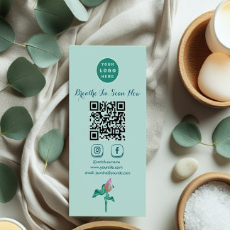 Mint Green Marketing Luxury Branding, Social Media Business Card