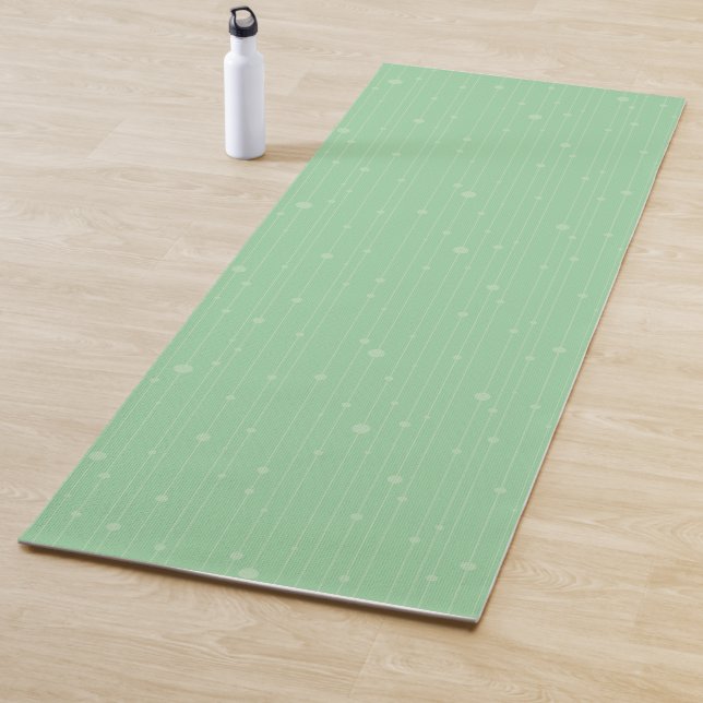Mint green minimal line art design yoga mat (In Situ)