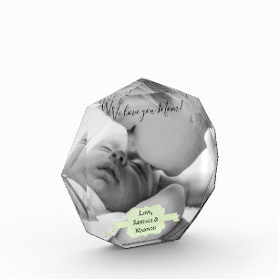 Mint Green Minimalist Photo Mother's Day Block