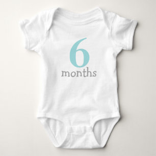 Mint Green Monthly Baby Bodysuit