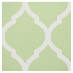 Mint Green Moroccan Quatrefoil Large Scale Fabric