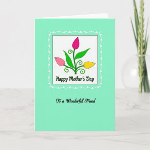 Mint Green Mothers Day Friend Card