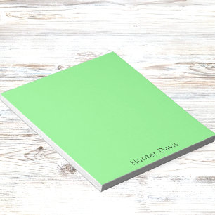 Mint green name notepad