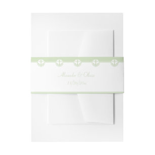 Mint Green Nautical Anchor Invitation Belly Band