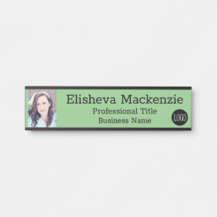 Mint Green Office Door Sign Picture Photo Logo