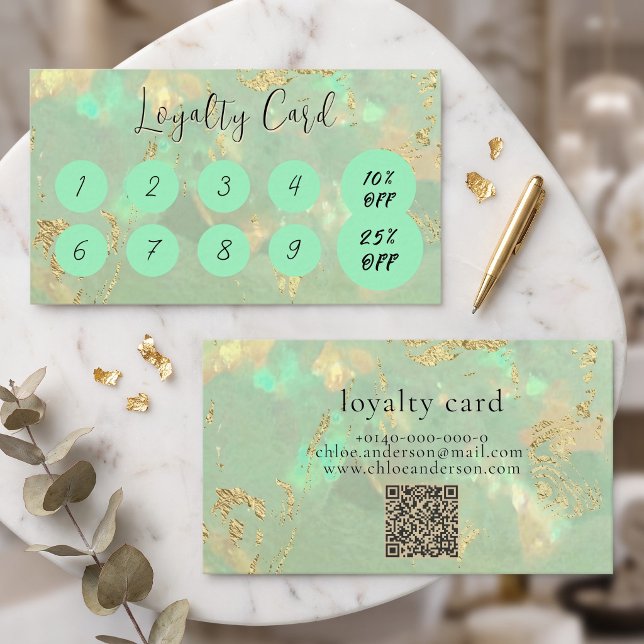 Mint Green Opal Loyalty Card (Creator Uploaded)