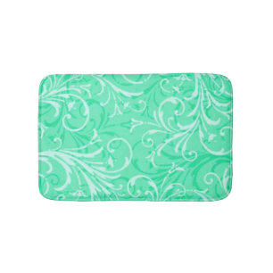 Mint Green Ornamental Bath Mat